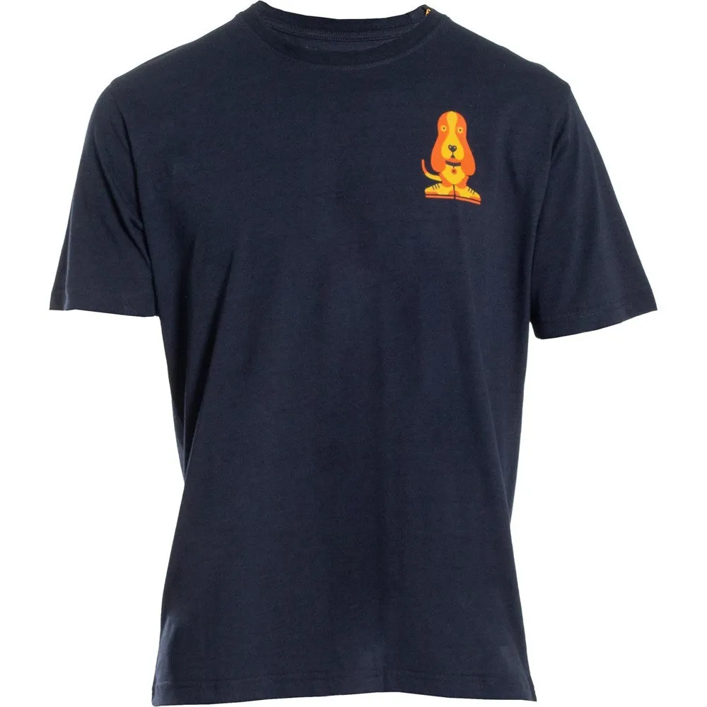 Blue Modern Basset T-Shirt Mens