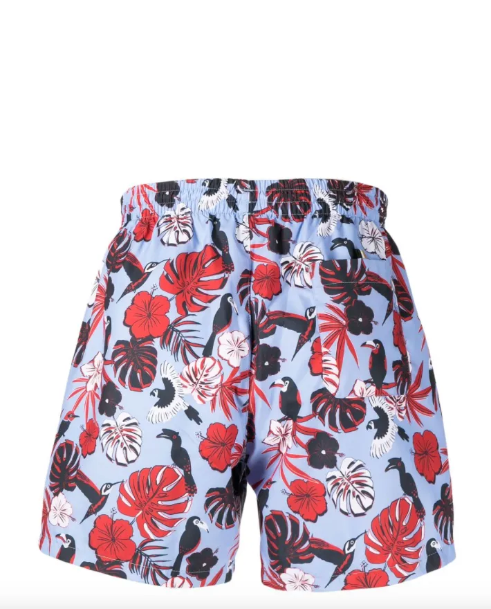 BOSS Piranha floral-print swim shorts