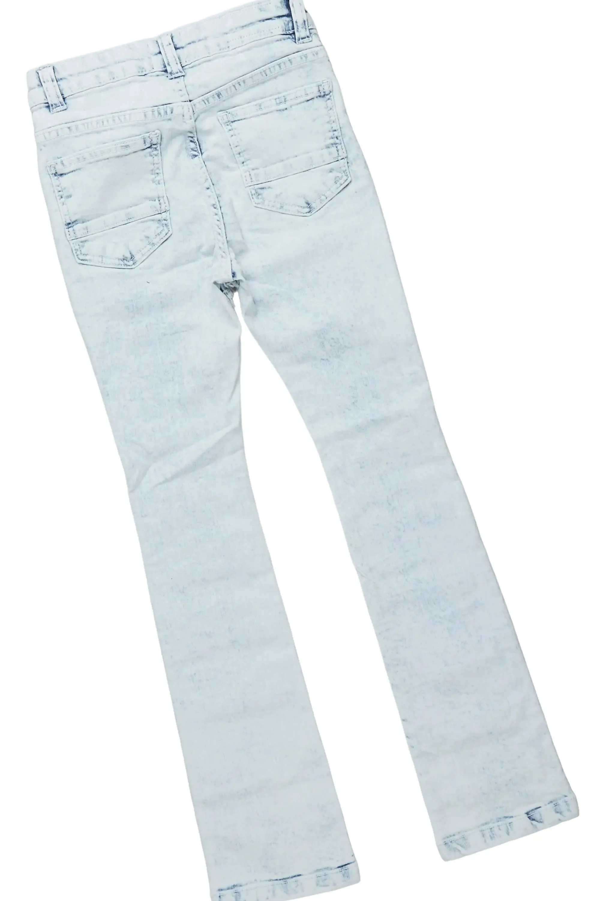 Boys Haku White T-Shirt/Frayed Skinny Stacked Flare Jean Set