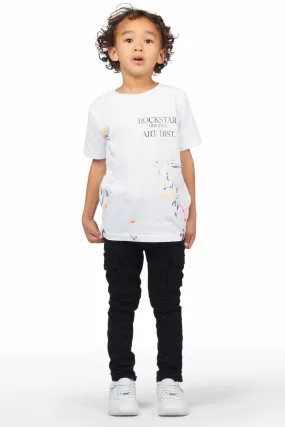 Boys Parry White T-Shirt/Cargo Jean Set