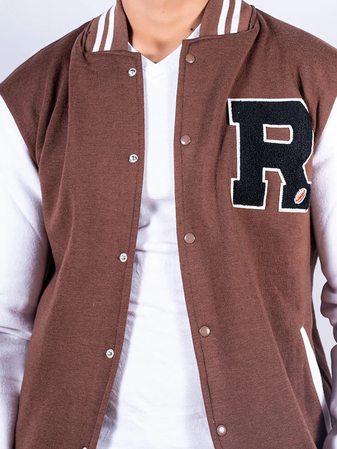 Brown R Tequila Varsity Jacket