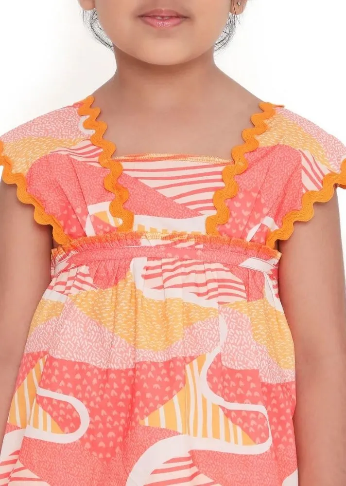 Candy Escape Printed Sleeveless Cotton Flare Top