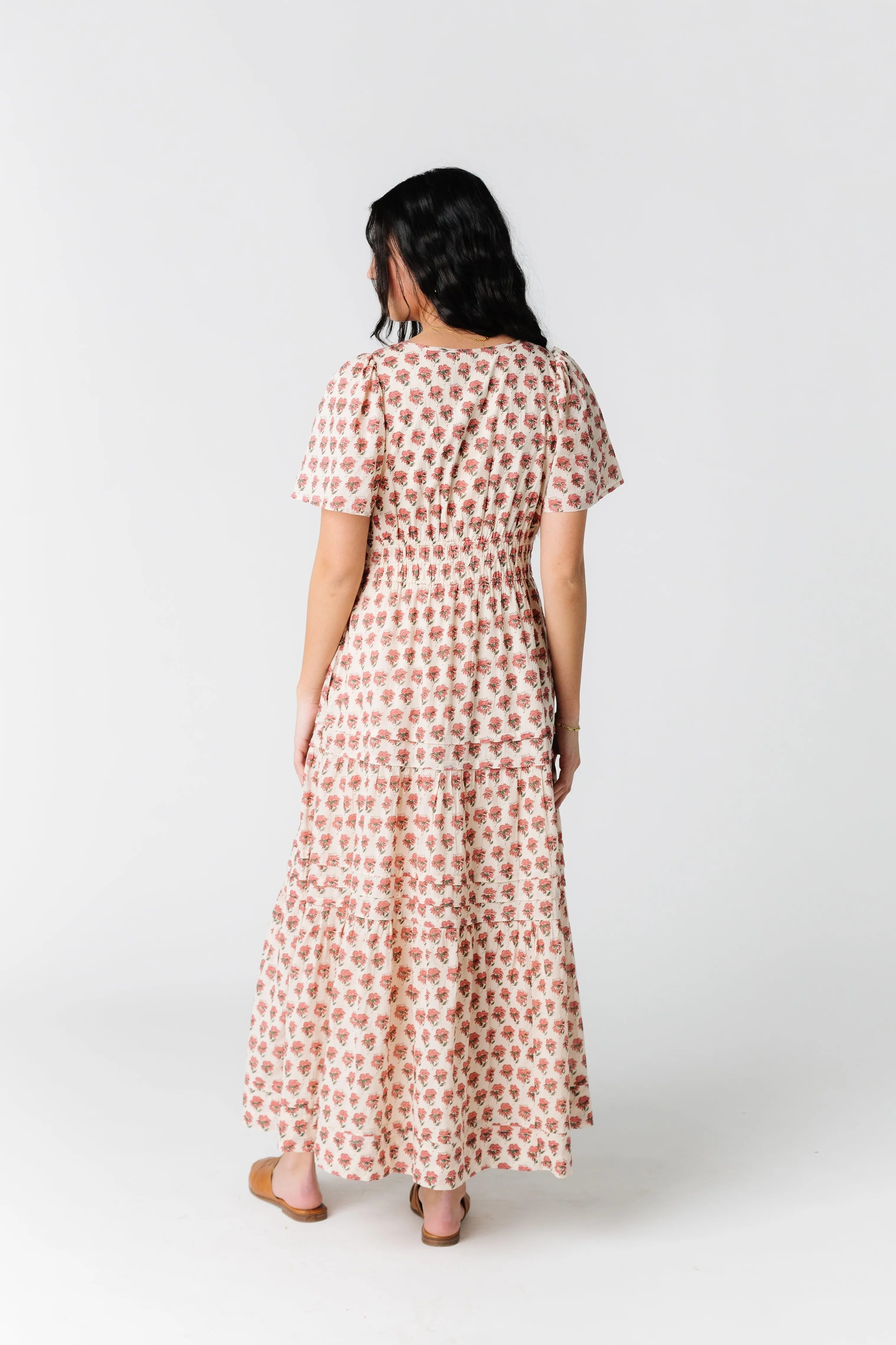 Citrus Shae Print Dress - Peach Print