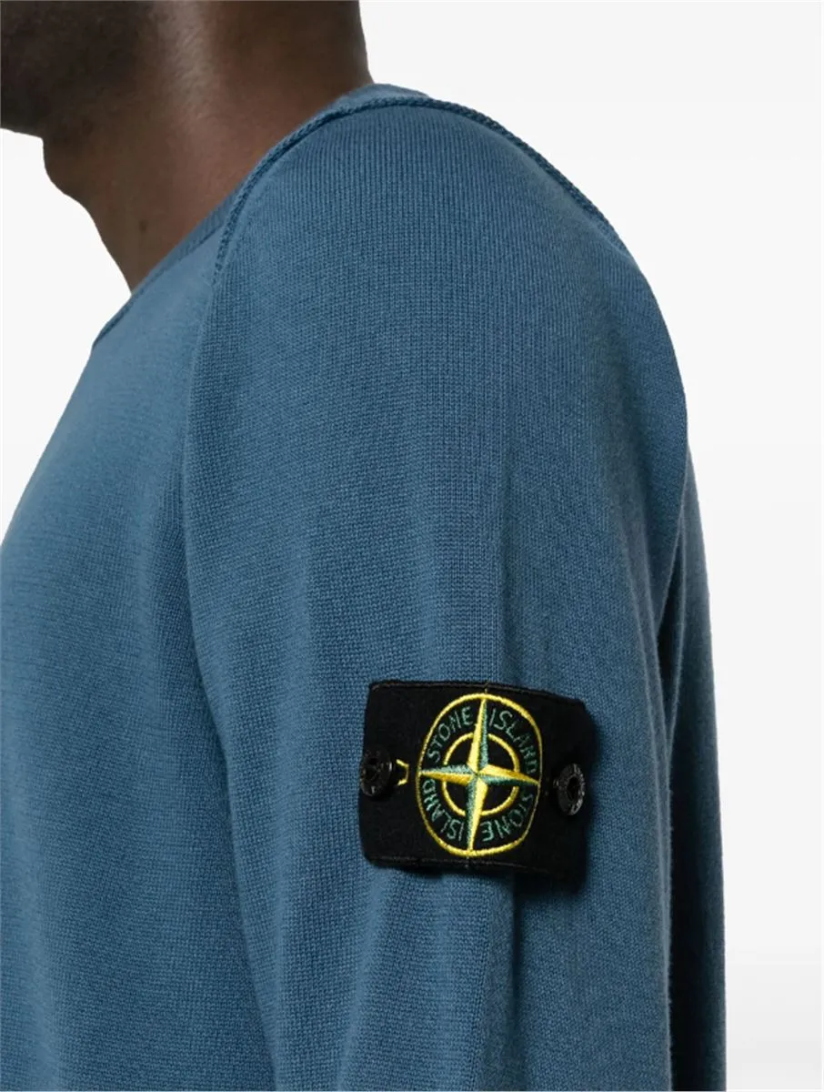 COMPASS-BADGE COTTON JUMPER