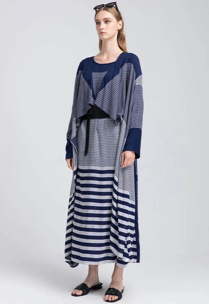 Contrast Pin Stripe Dress