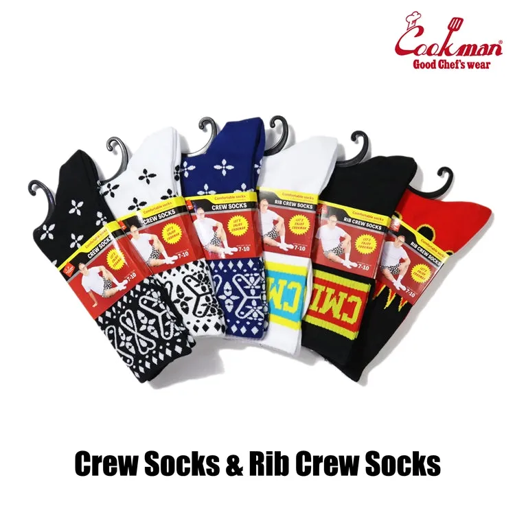 Cookman Crew Socks - Bandanna Cross : Navy