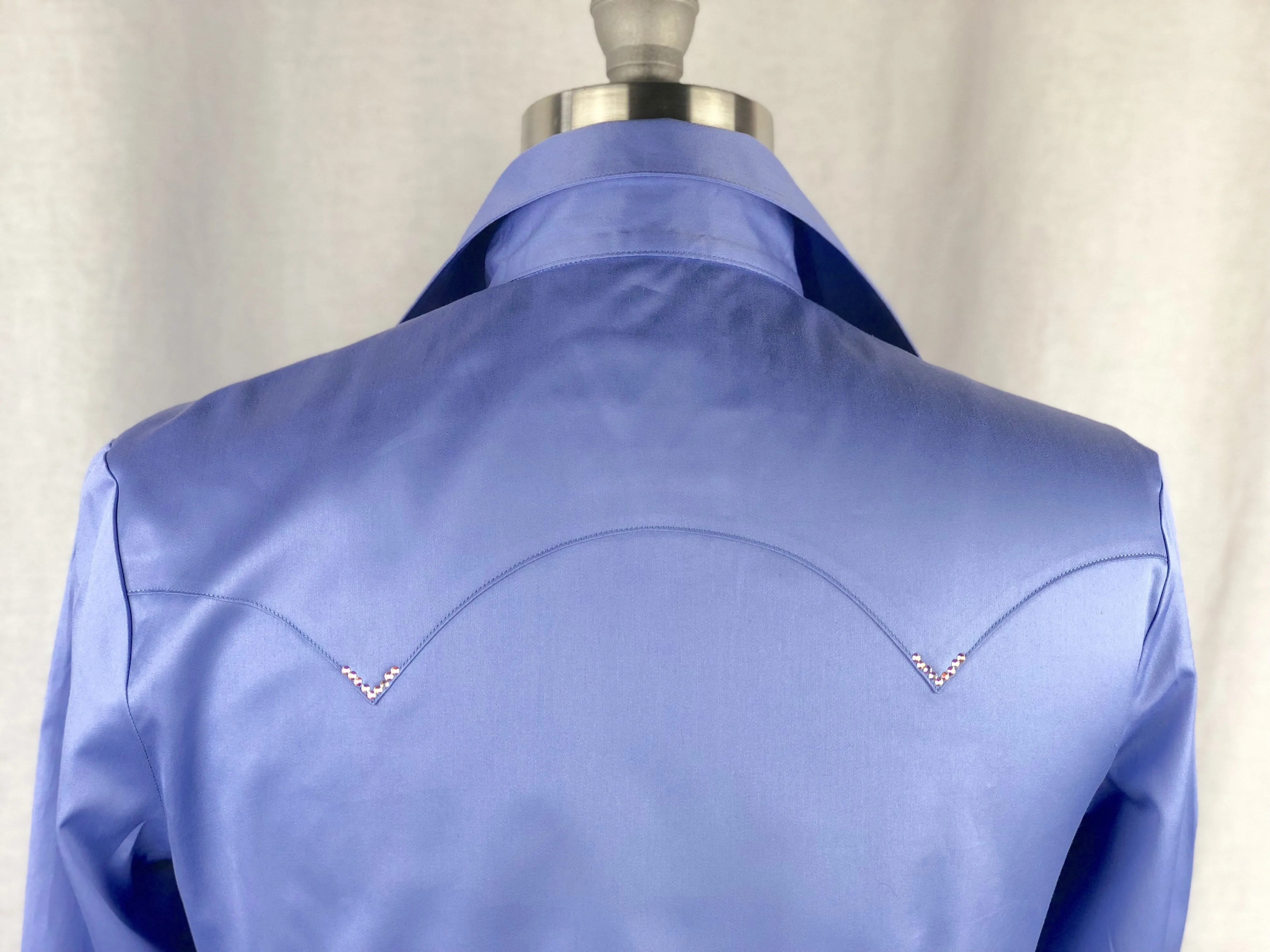 CR Classic Periwinkle Cotton Sateen Western Shirt - FINAL SALE