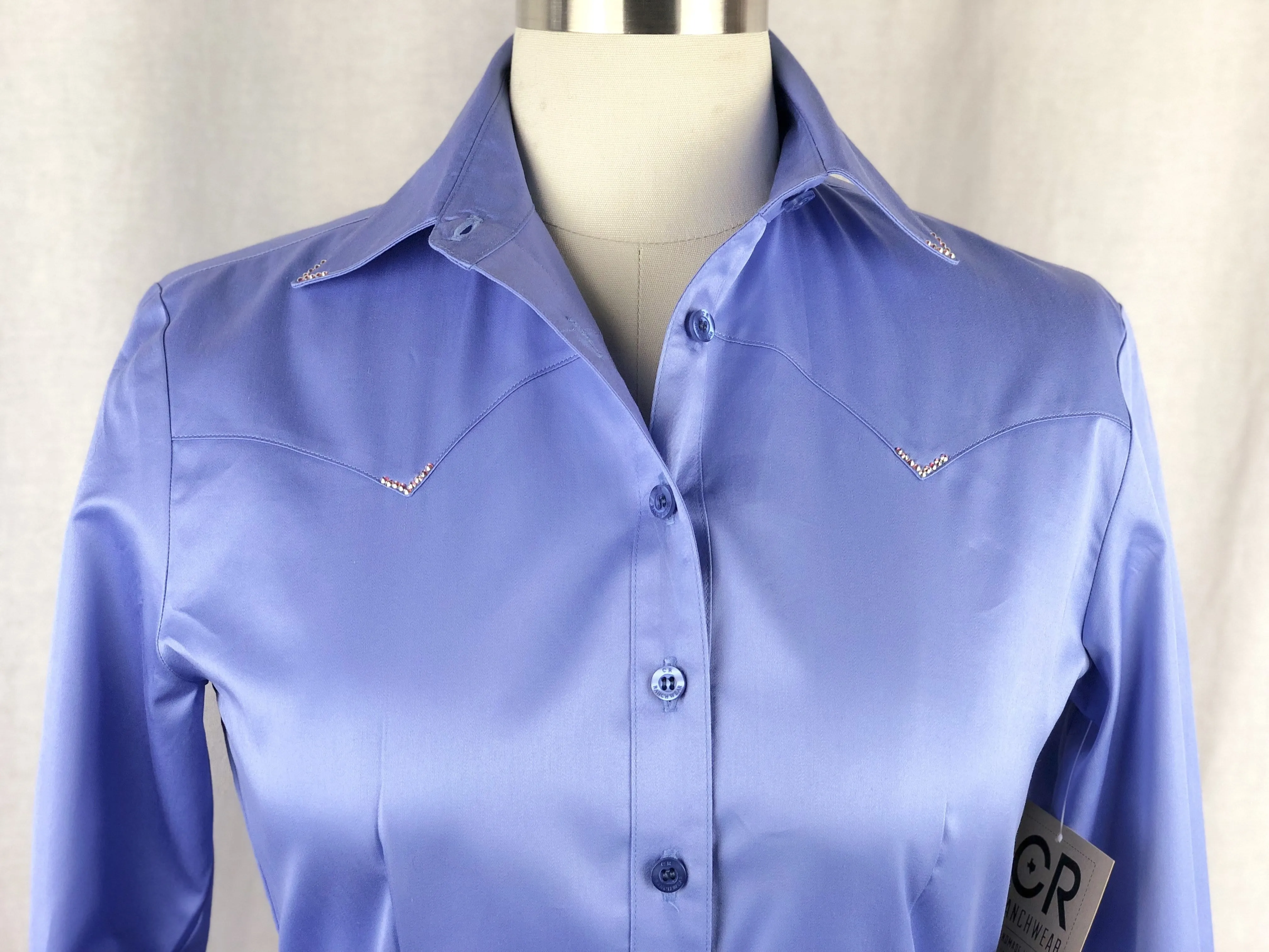 CR Classic Periwinkle Cotton Sateen Western Shirt - FINAL SALE