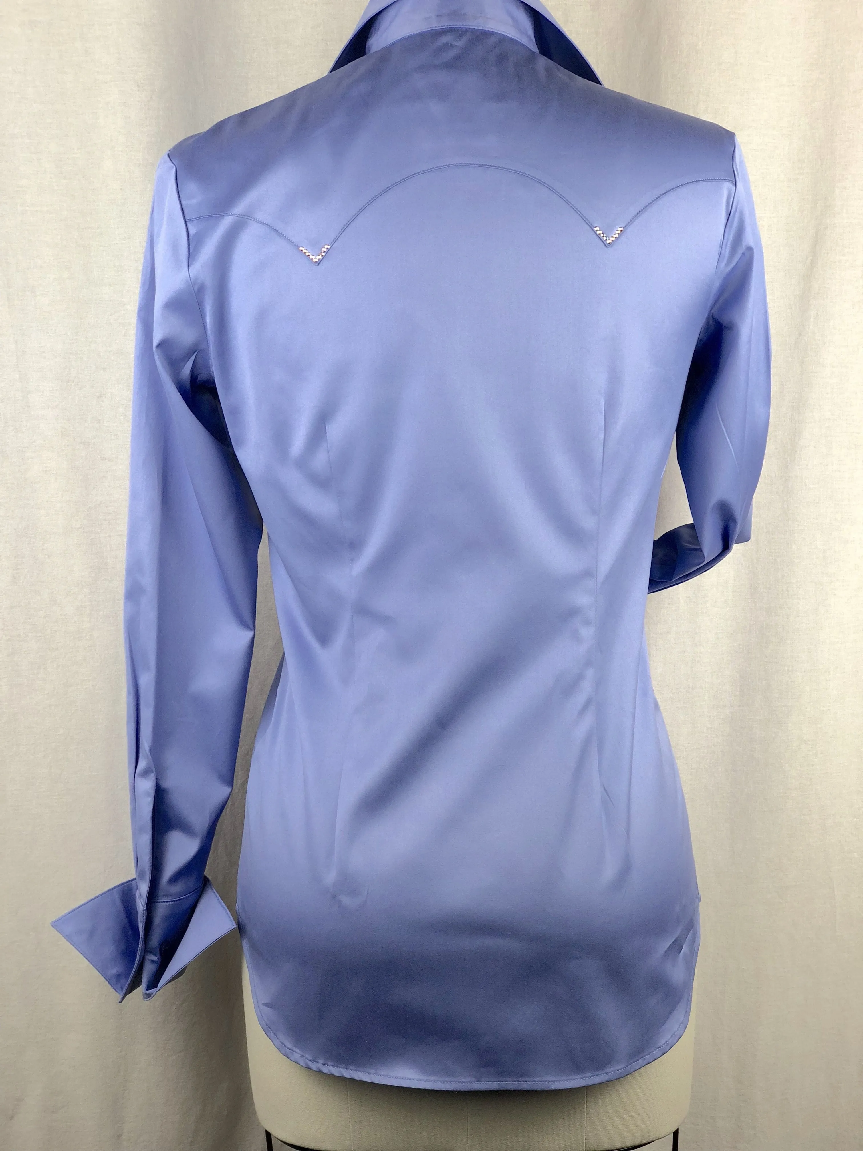 CR Classic Periwinkle Cotton Sateen Western Shirt - FINAL SALE