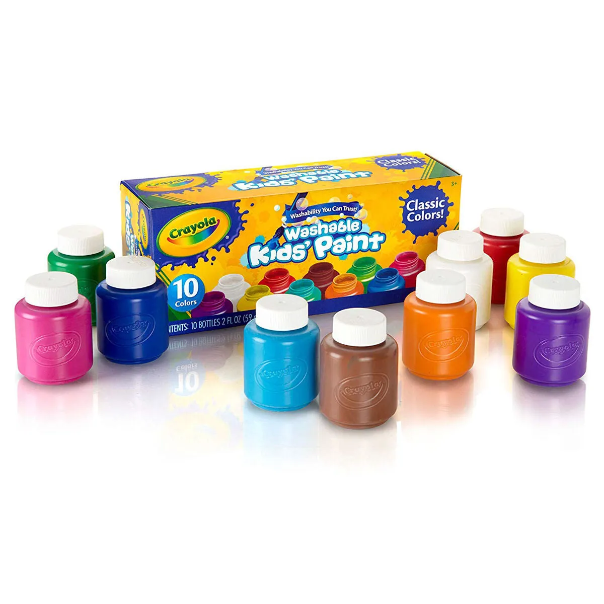 Crayola Washable Coloured Paint (10 Pack)