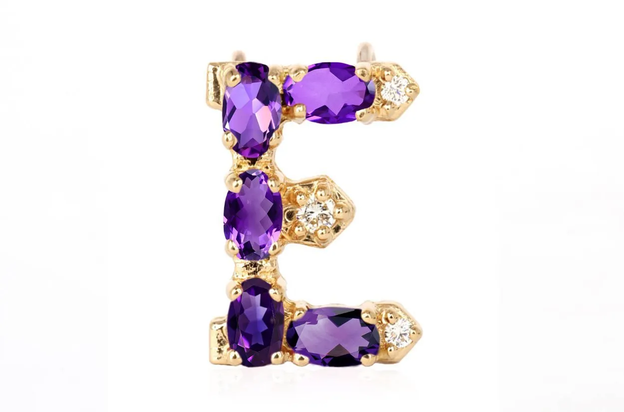 Cufflinks Letter E Initial 18kt Gold