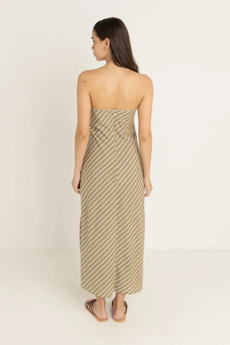 Dalias Bias Midi Dress Olive