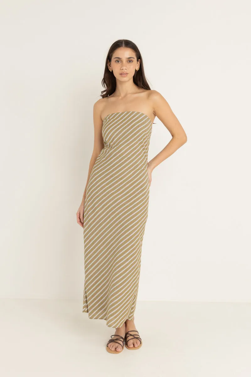 Dalias Bias Midi Dress Olive