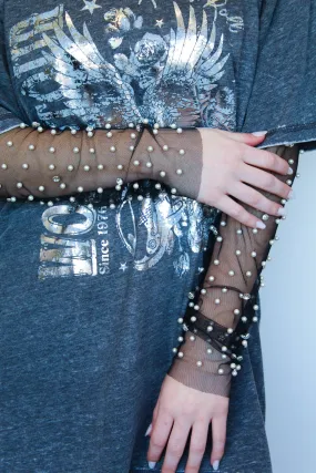 Diamonds & Pearls Sheer Layering Top