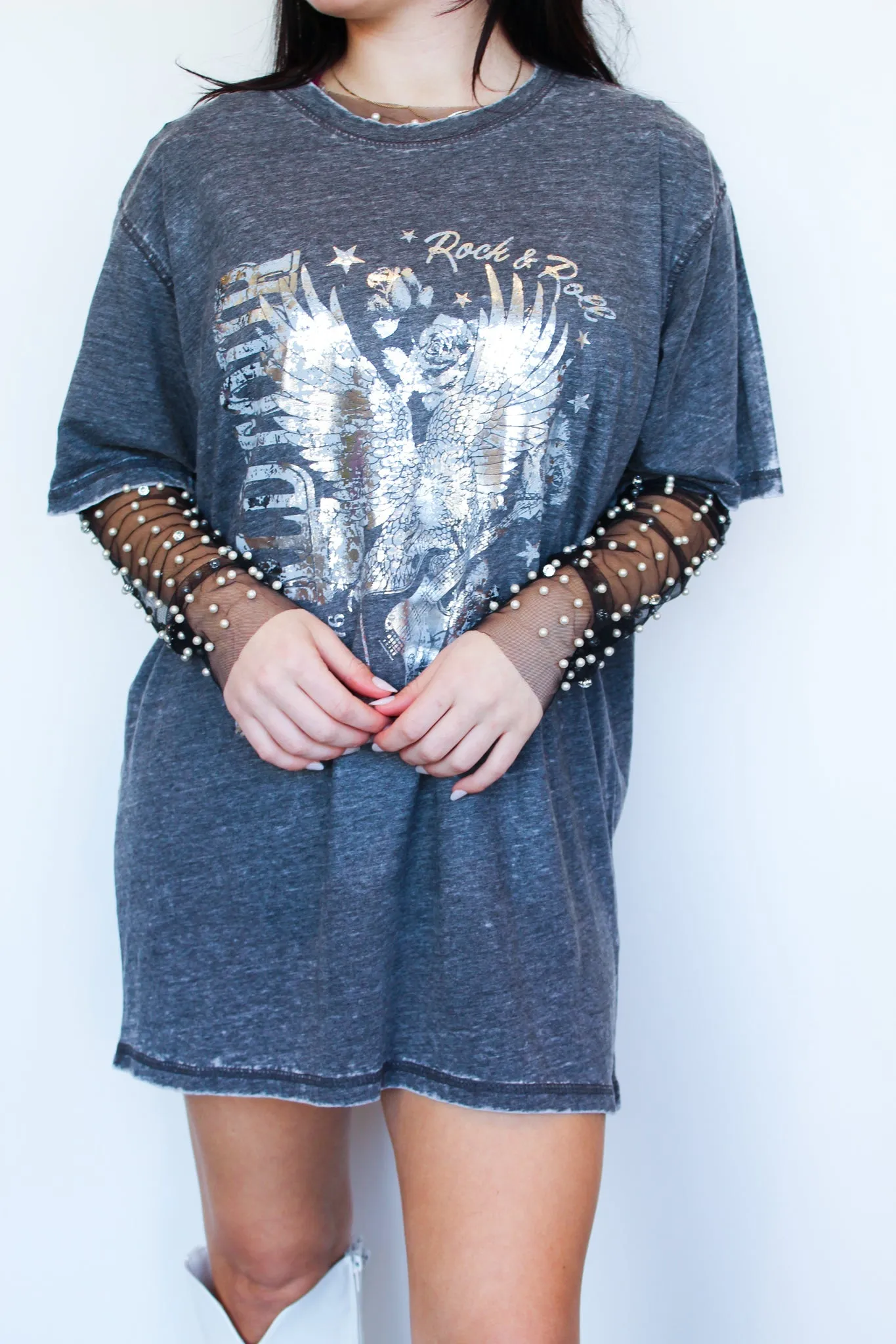 Diamonds & Pearls Sheer Layering Top