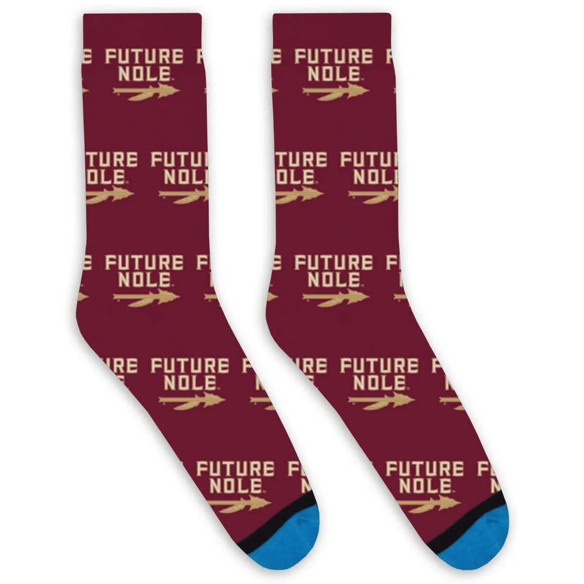 DivvyUp Youth Future Nole Design Socks - Garnet