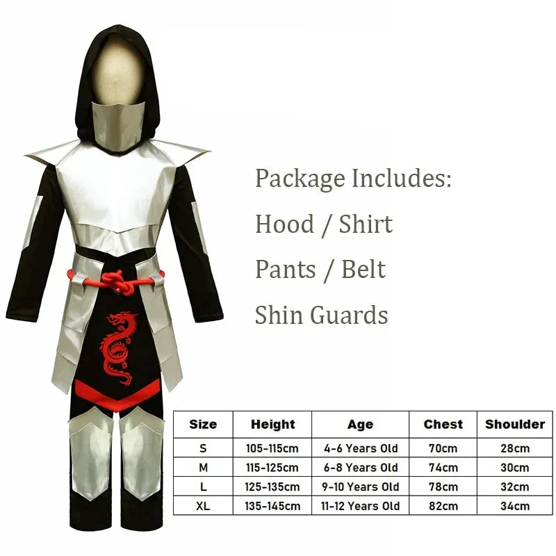 Dragon Ninja Silver Costume Kid Costumes