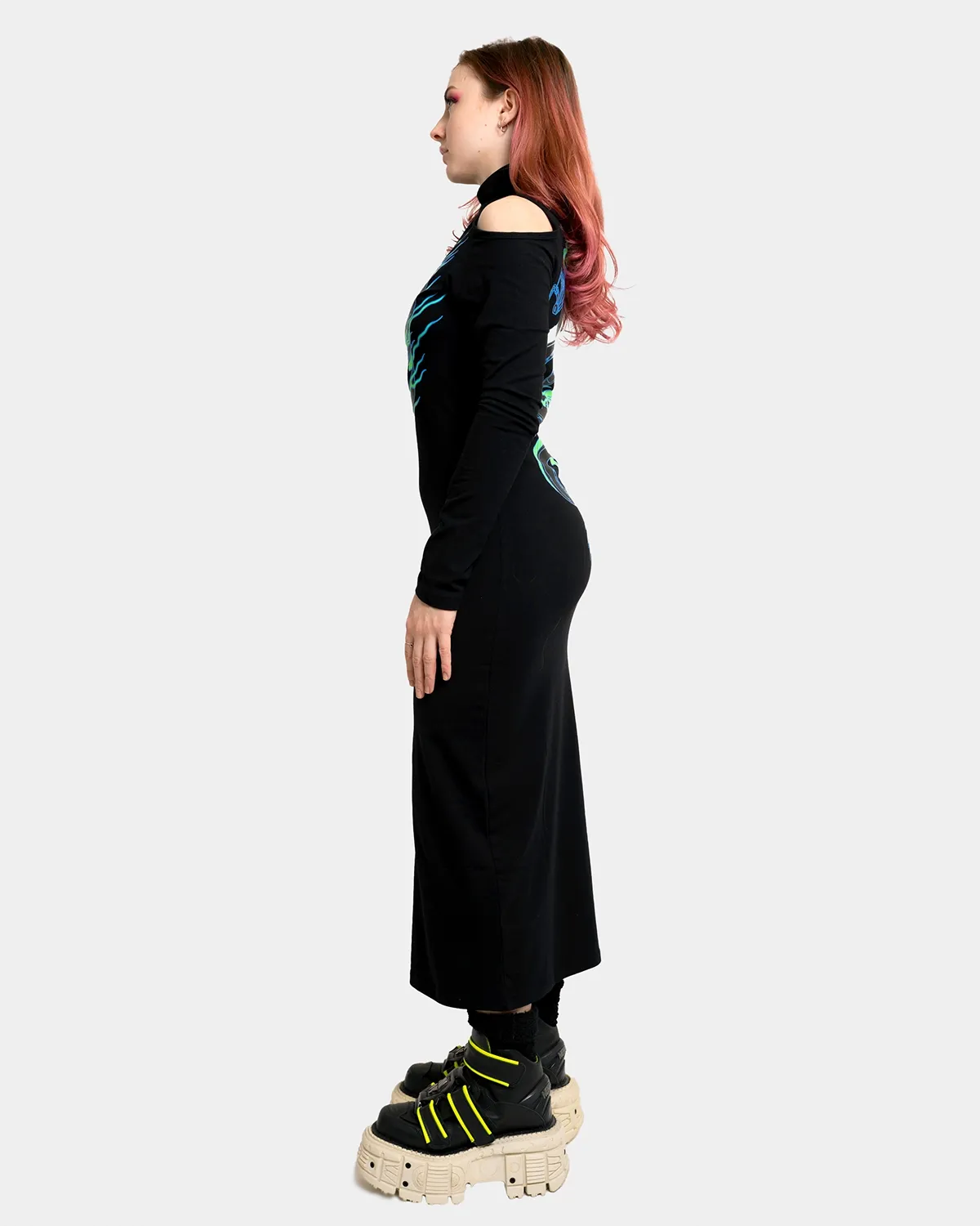 DRAGONITE LONG SLEEVE DRESS BLACK