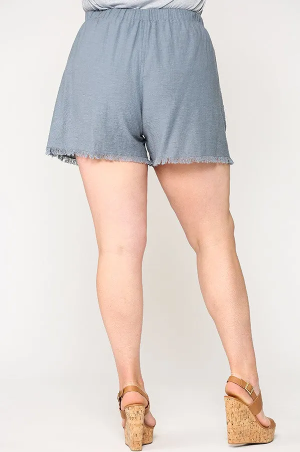 Drawstring Shorts with Pockets