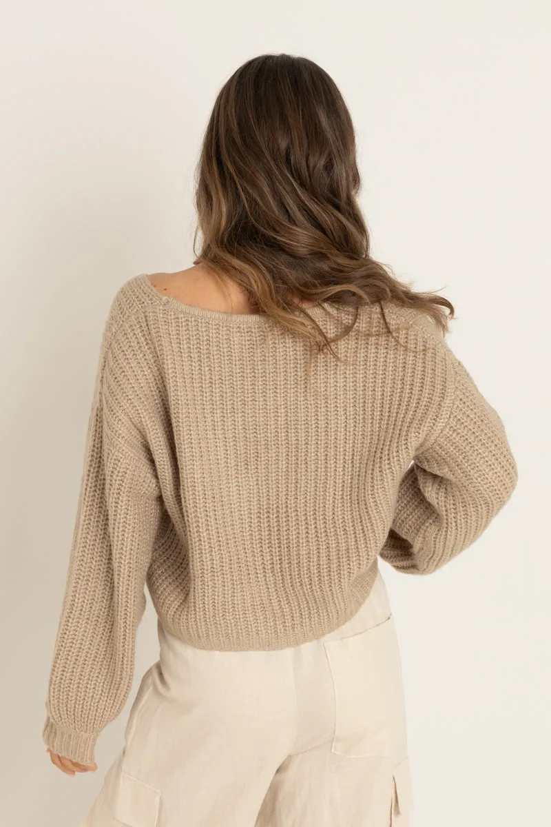 Eadie Oversized Knit Cardigan Cream