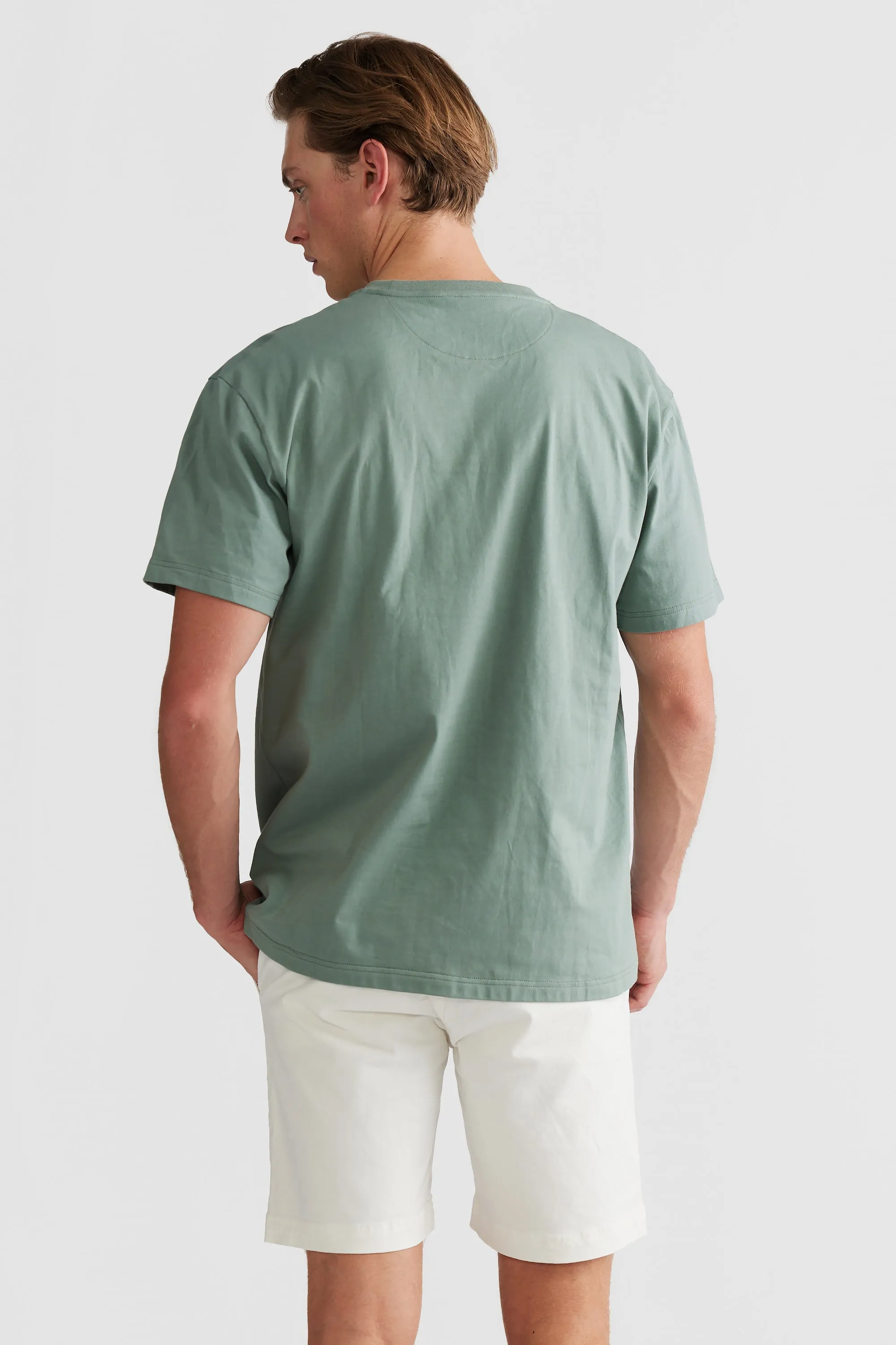 Embroidered Logo T Shirt Sage