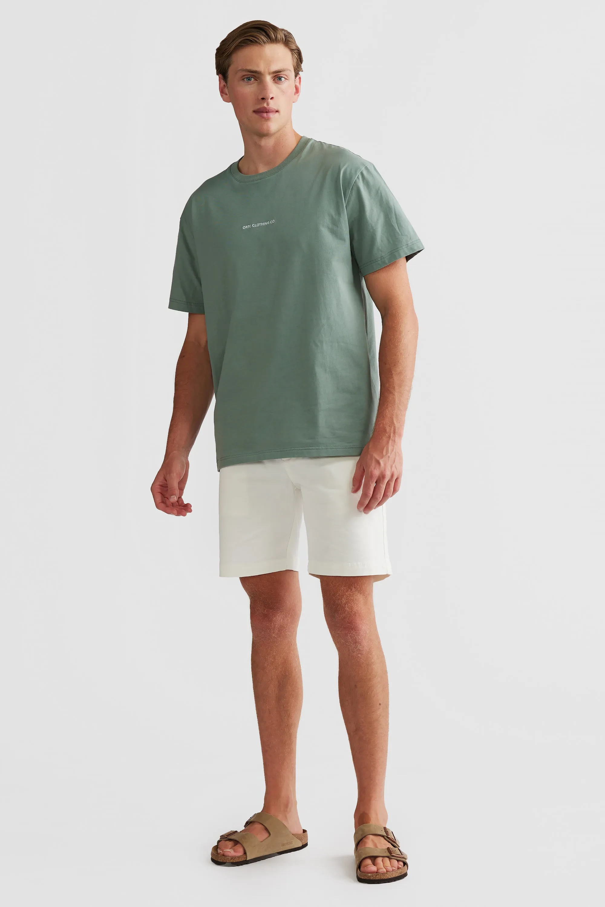 Embroidered Logo T Shirt Sage