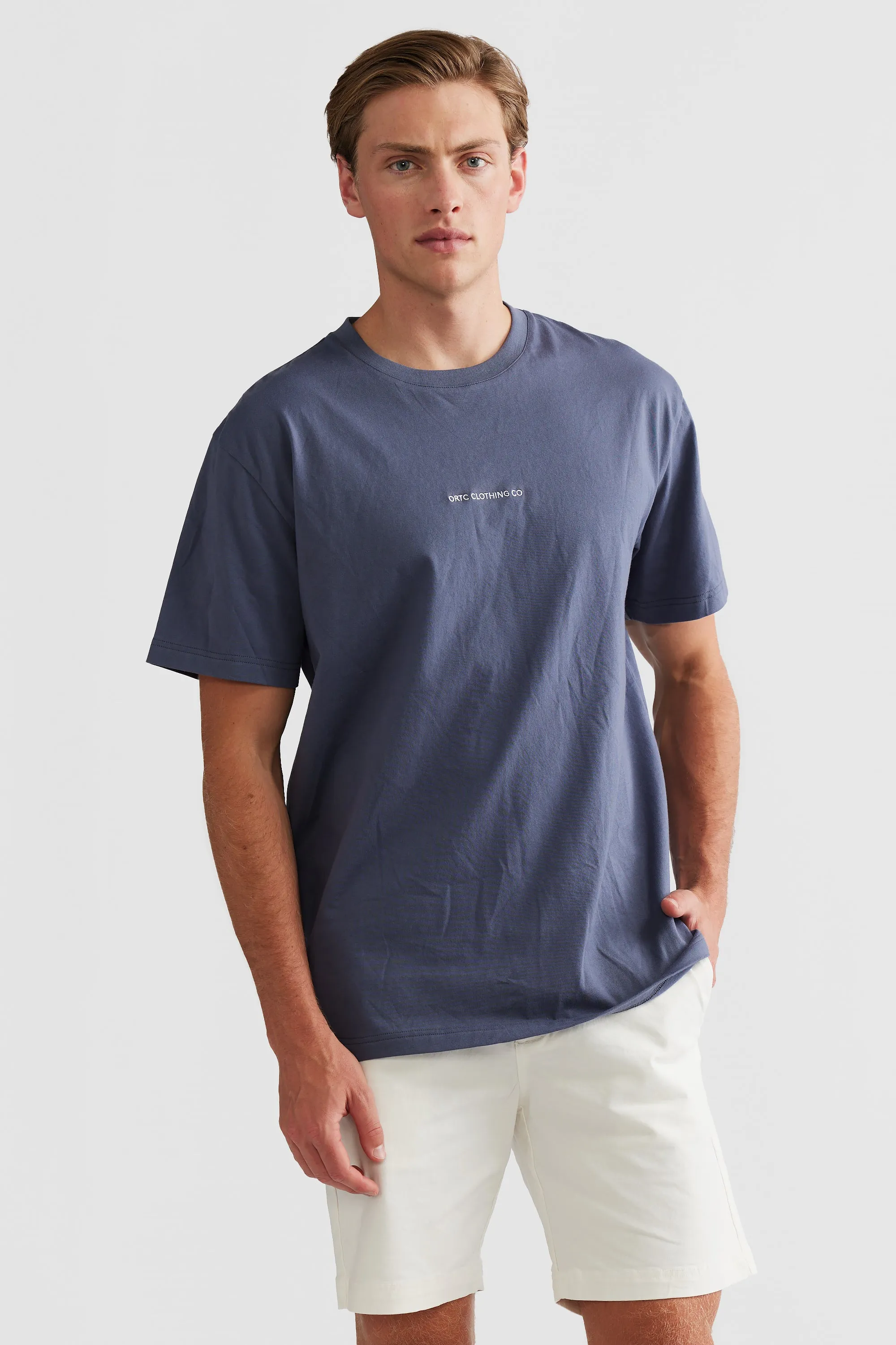 Embroidered Logo T Shirt Slate