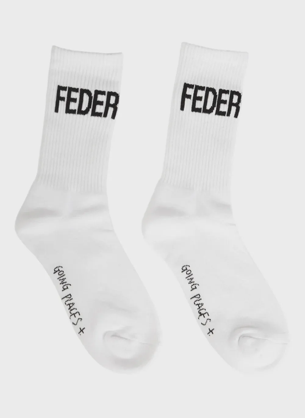 FEDERATION - Logo Socks -White Black