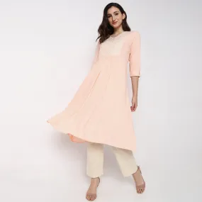 Flare Fit Embellished Kurta