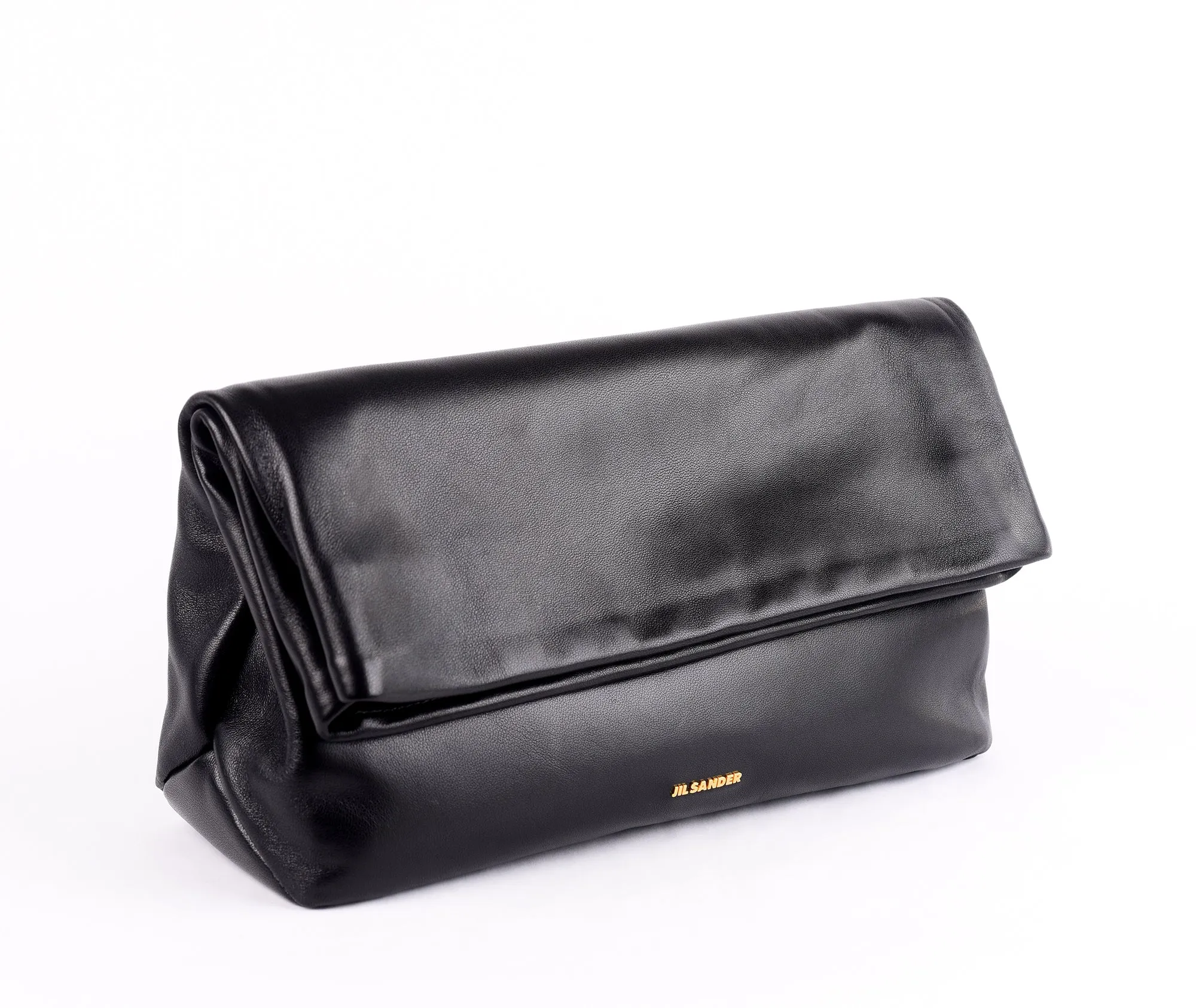 FOLD-OVER LEATHER CLUTCH