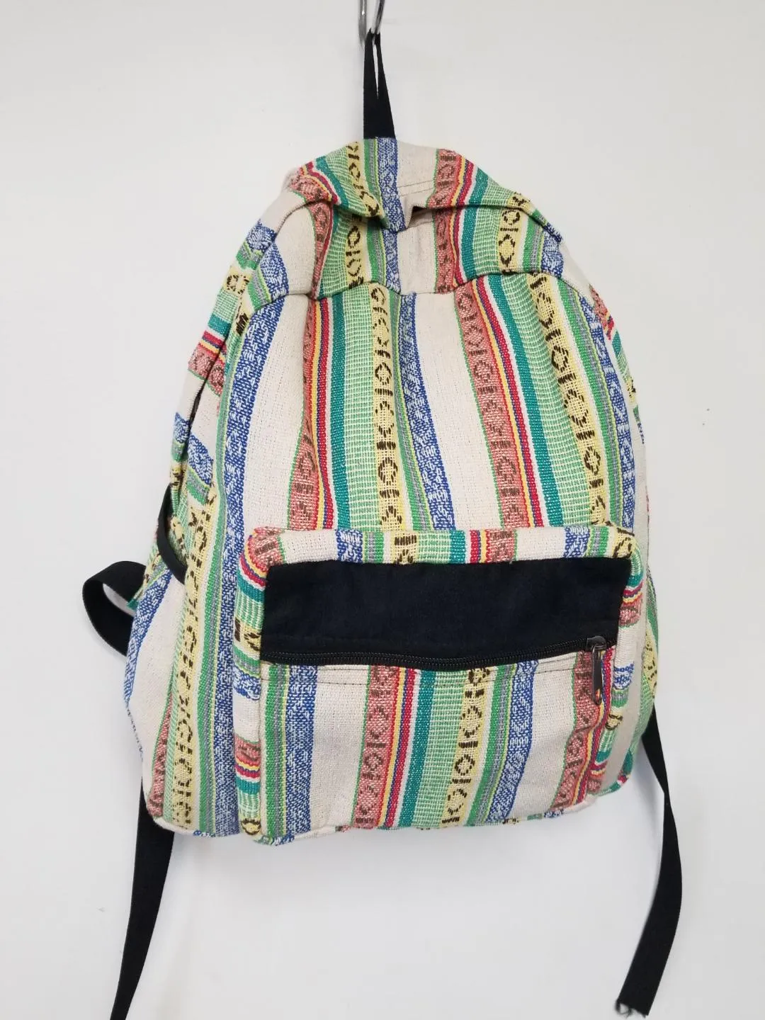 Gheri Backpack Multi Color Striped Design