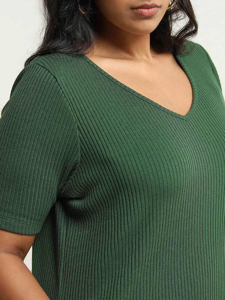 Gia Olive Ribbed T-Shirt