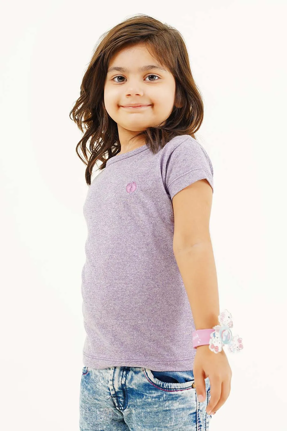 Girl's Short Sleeves Crew Neck