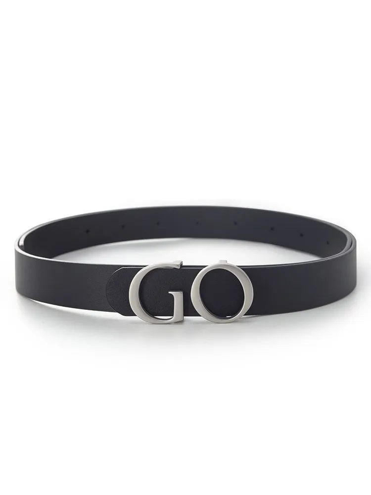 GO Letter Middle Size Women Leather Belt