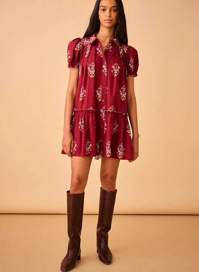 Hunter Bell Drifter Mini Dress in Mulberry Fleur