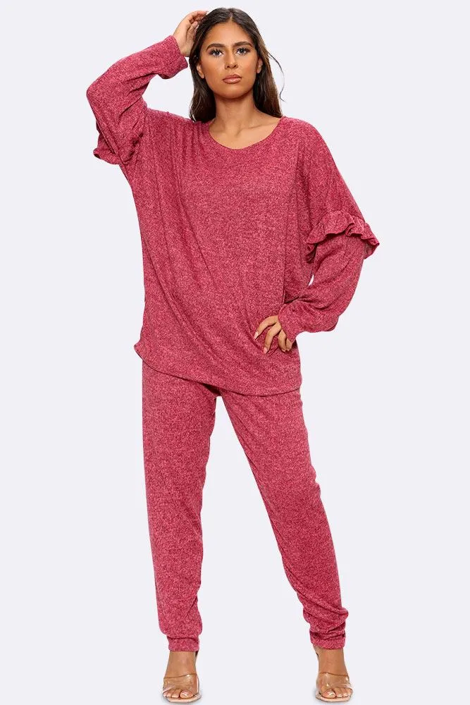 Italian Frill Detail Loungewear Set