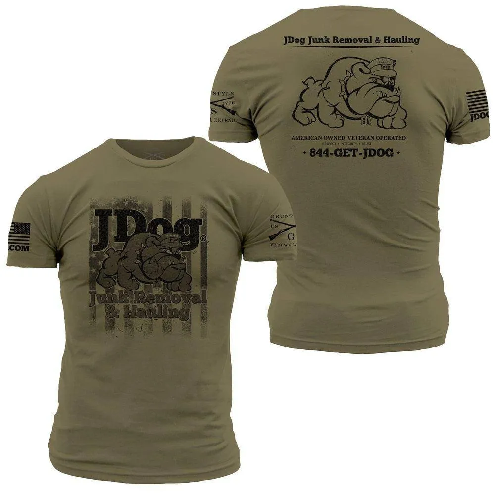 JDog Junk Removal & Hauling T-Shirt - Military Green