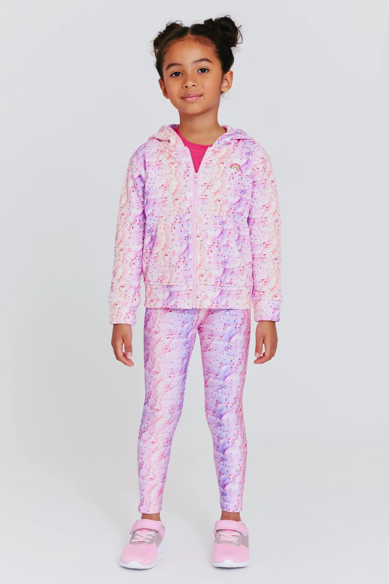 Kids Oversized Zip Hoodie in Tie Dye Frosting