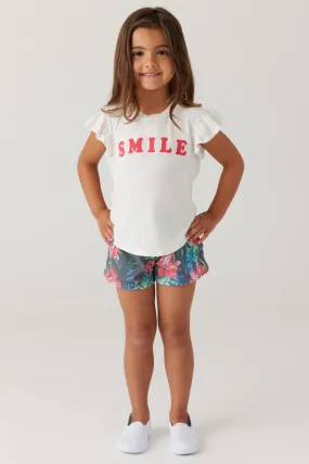 Kids Smile Ruffle Tee