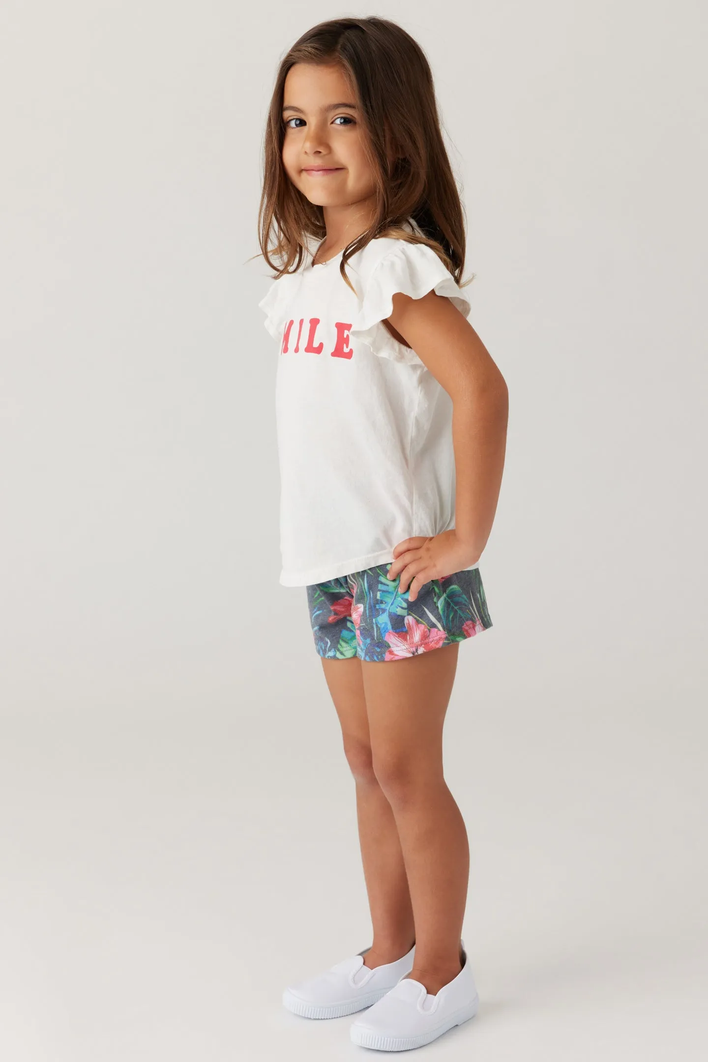 Kids Smile Ruffle Tee