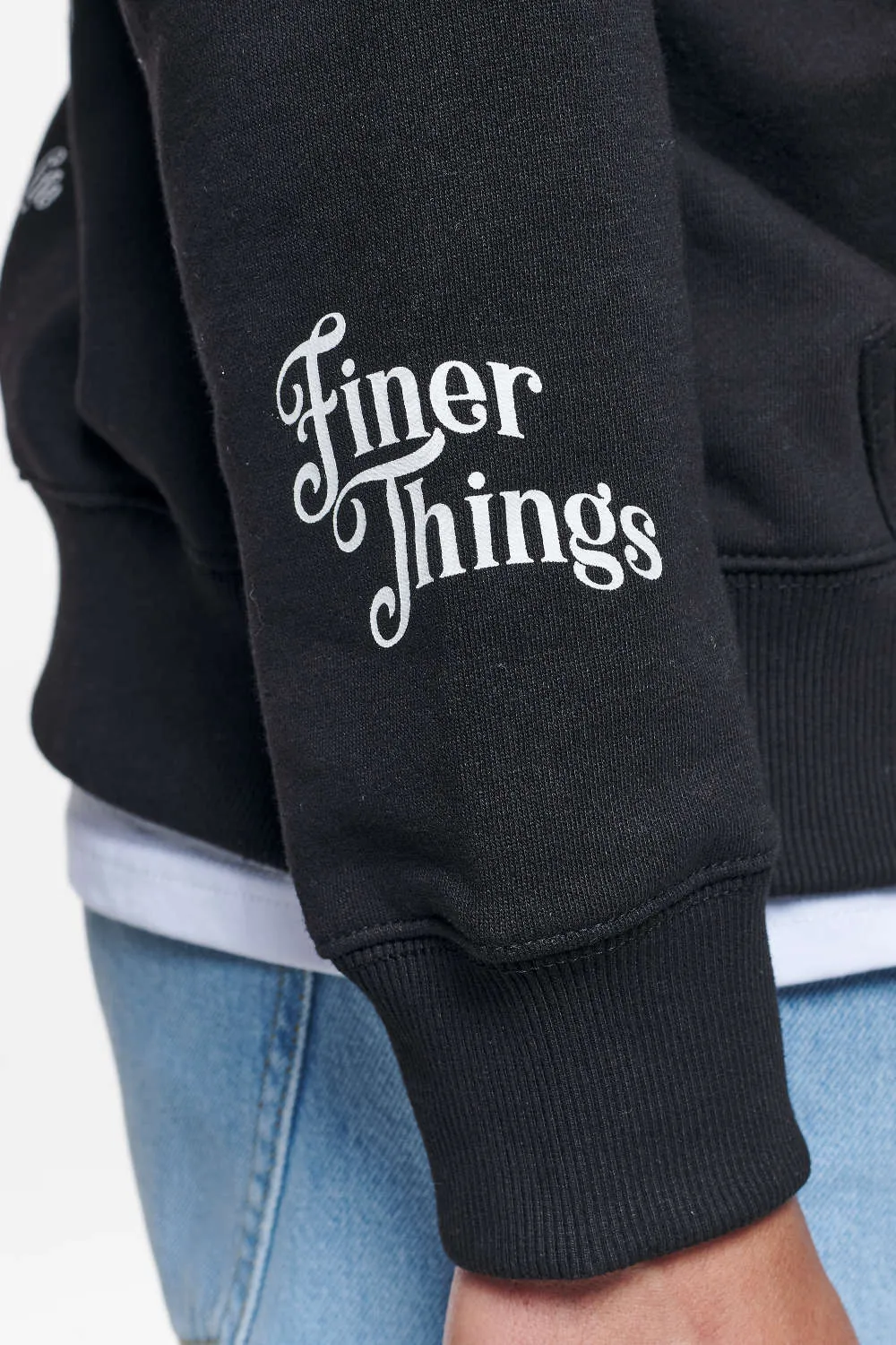 Leander Oversized Sweat Jacket Black