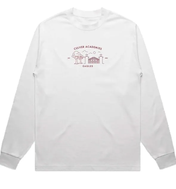 Logansport Gate Lux Long Sleeve Tee - White