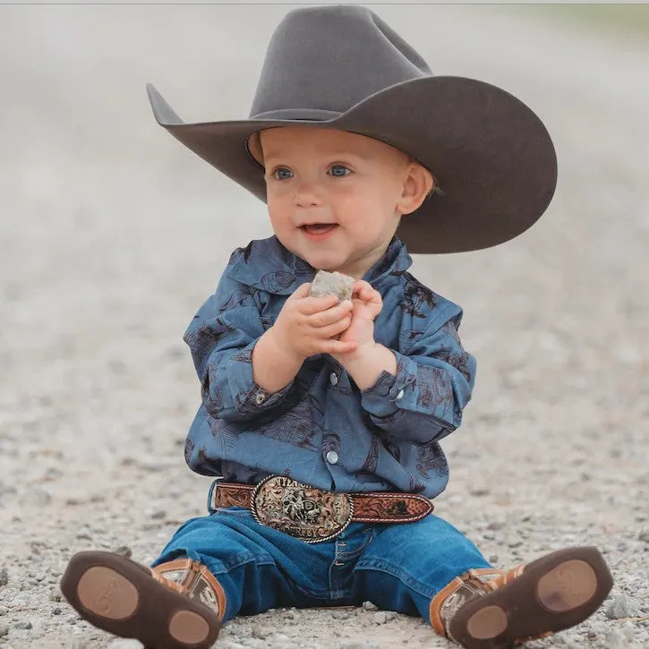 Longsleeve Farm Print Onesie