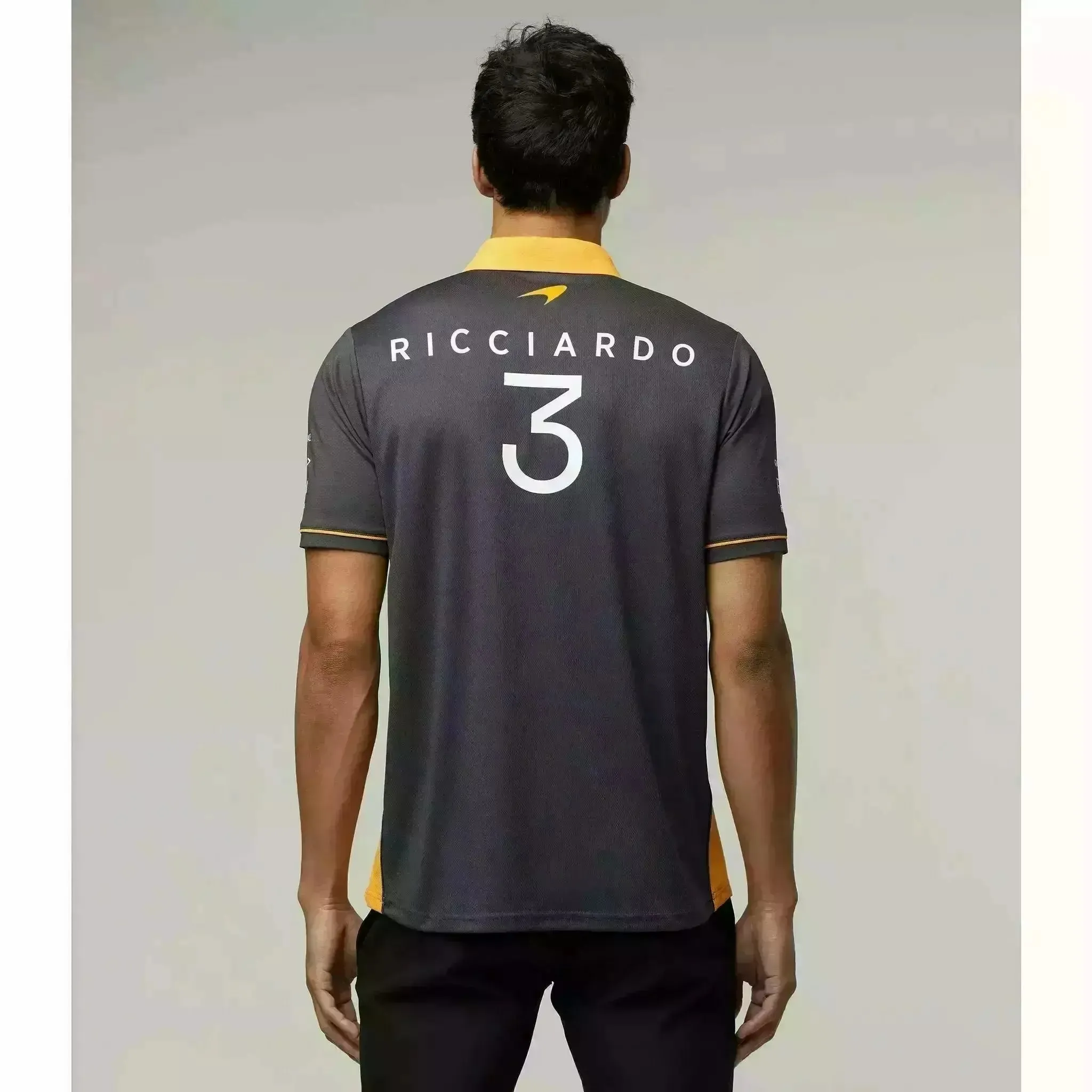 McLaren F1 Men's Daniel Ricciardo Team Drivers Polo Shirt - Papaya/Phantom