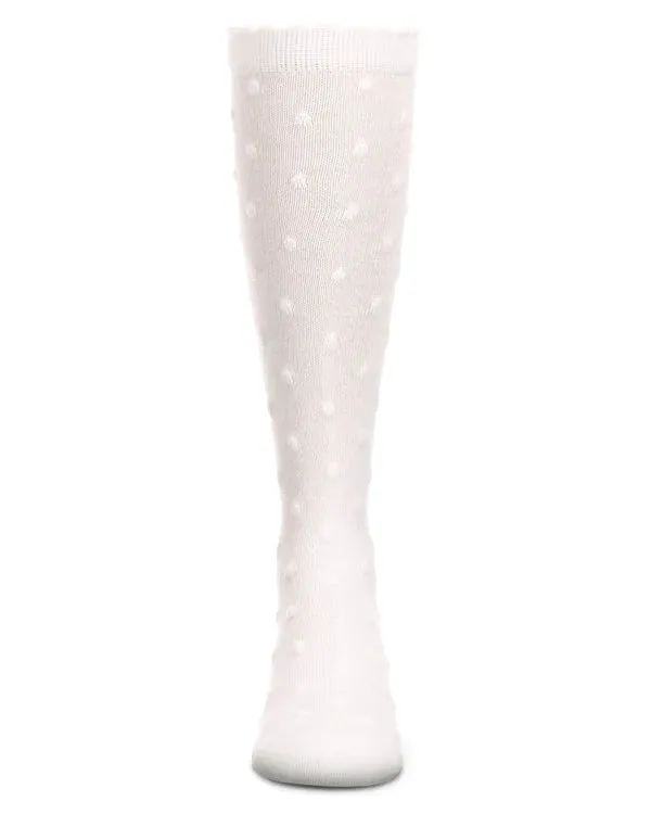 MeMoi Swiss Dot Knee High Winter White