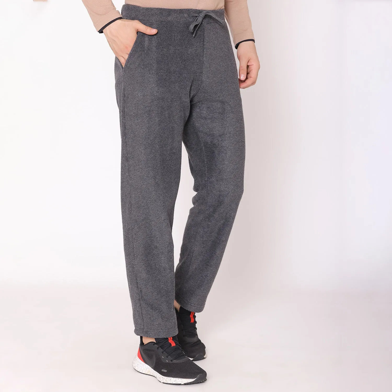 Men Regular Fit Polar Track Pants - Anthra