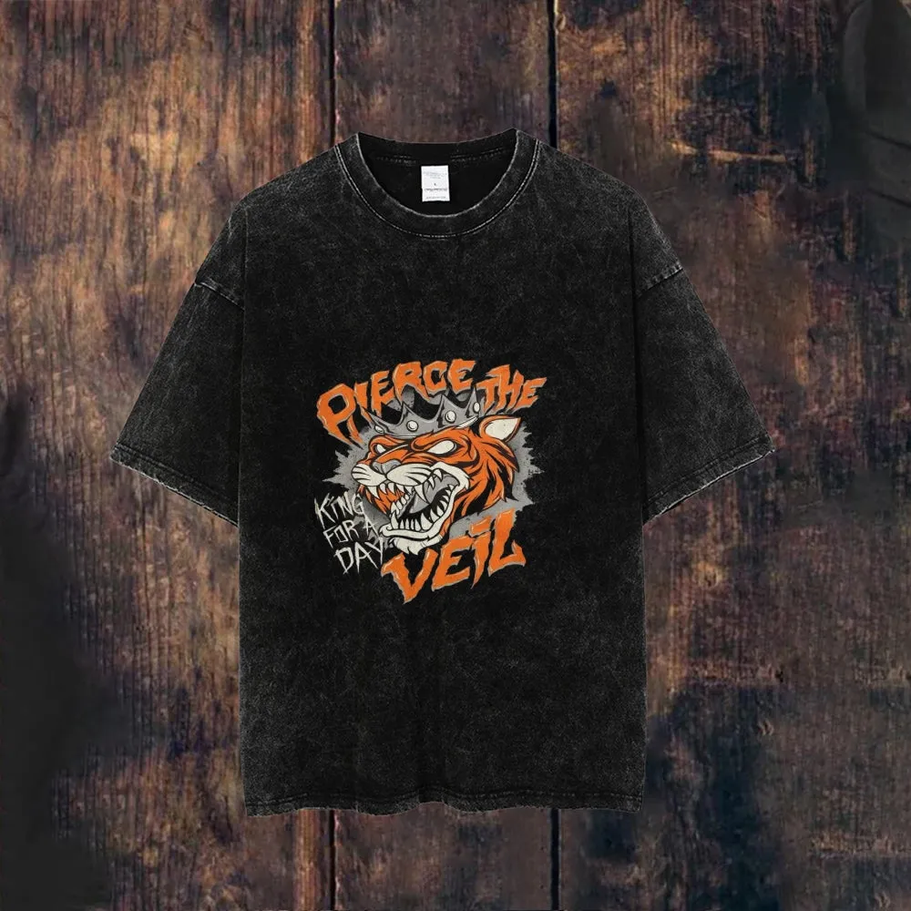 Mens Tiger Print Tee