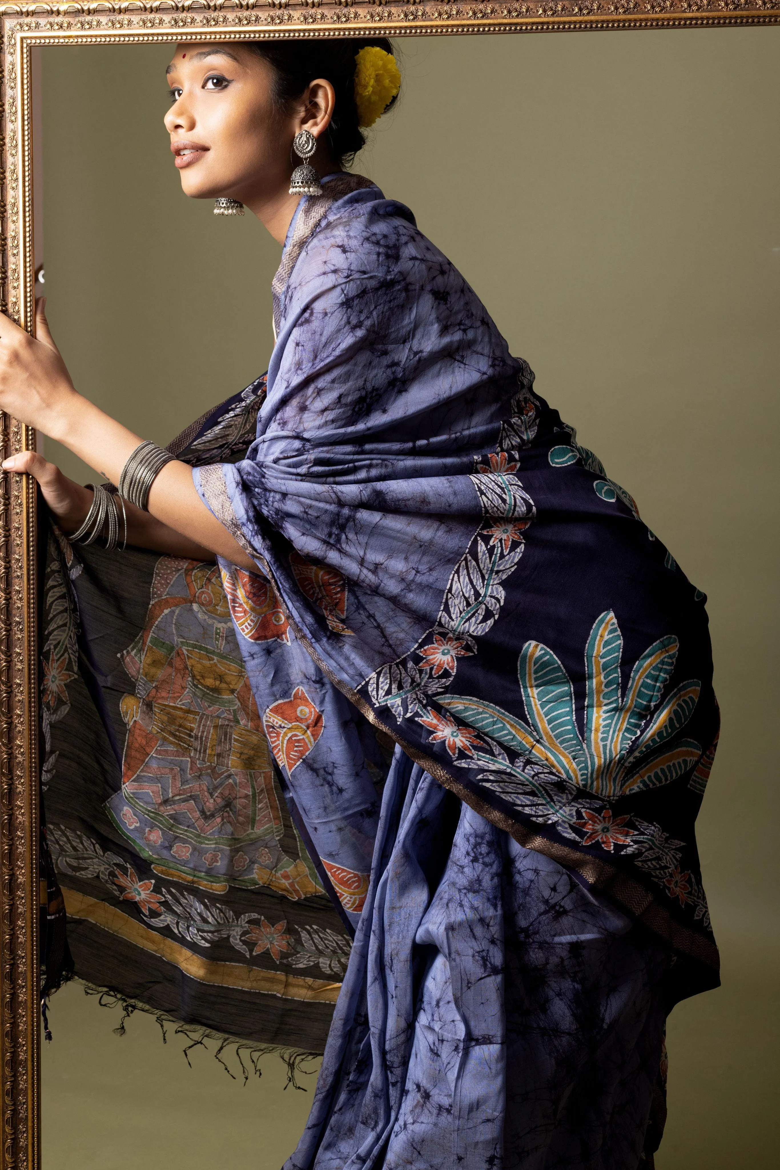 Narmada - Dulhan Batik Phad Maheswari saree