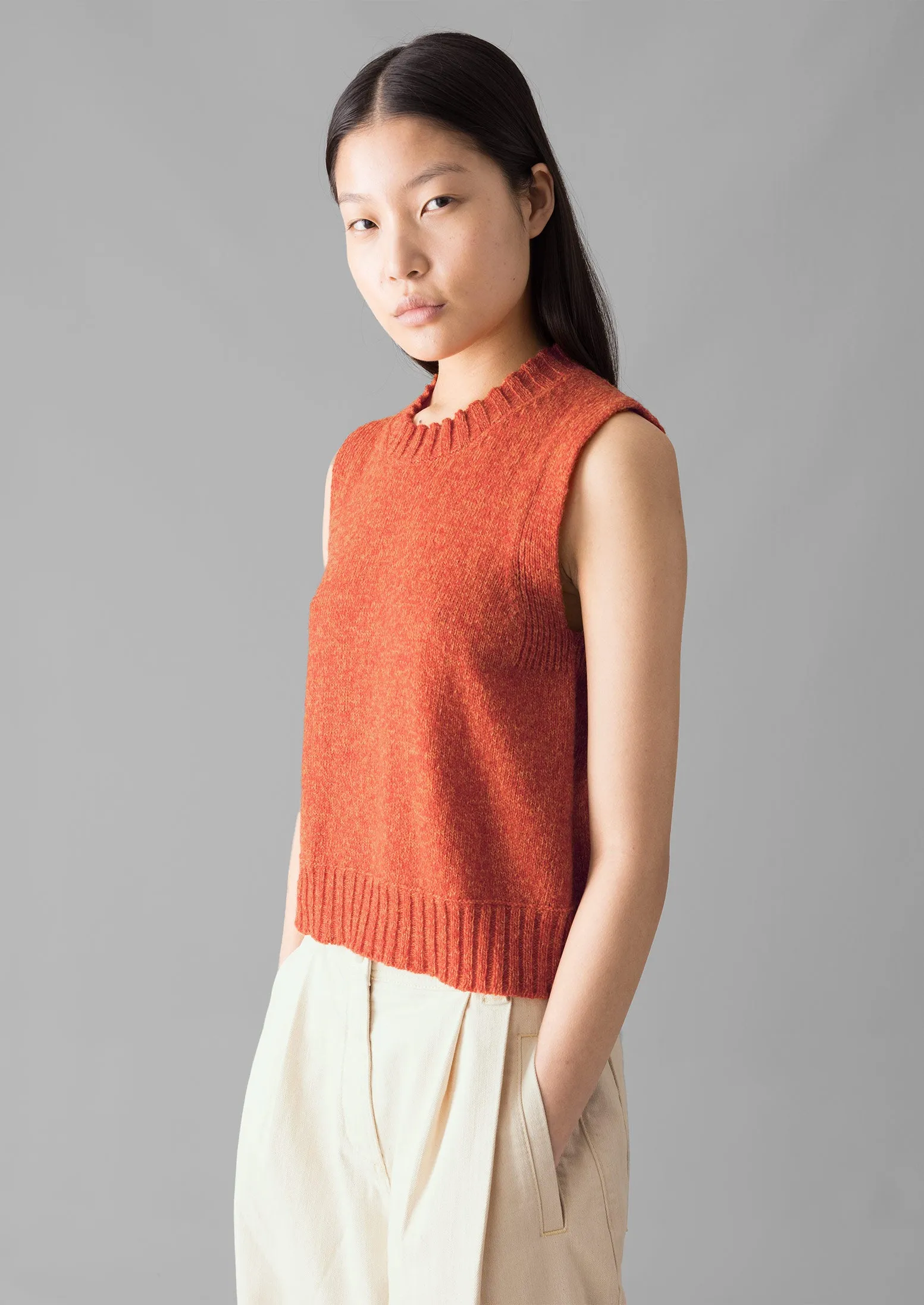 Neat Mouline Wool Tank | Amber Marl