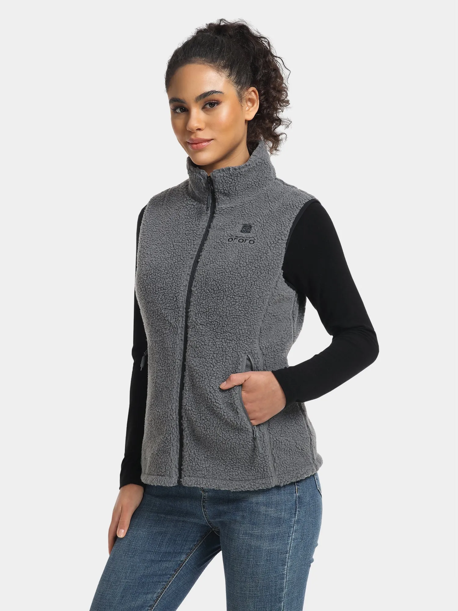 (Open-box) Women's Heated Recycled Fleece Vest (Battery Set Not Included)